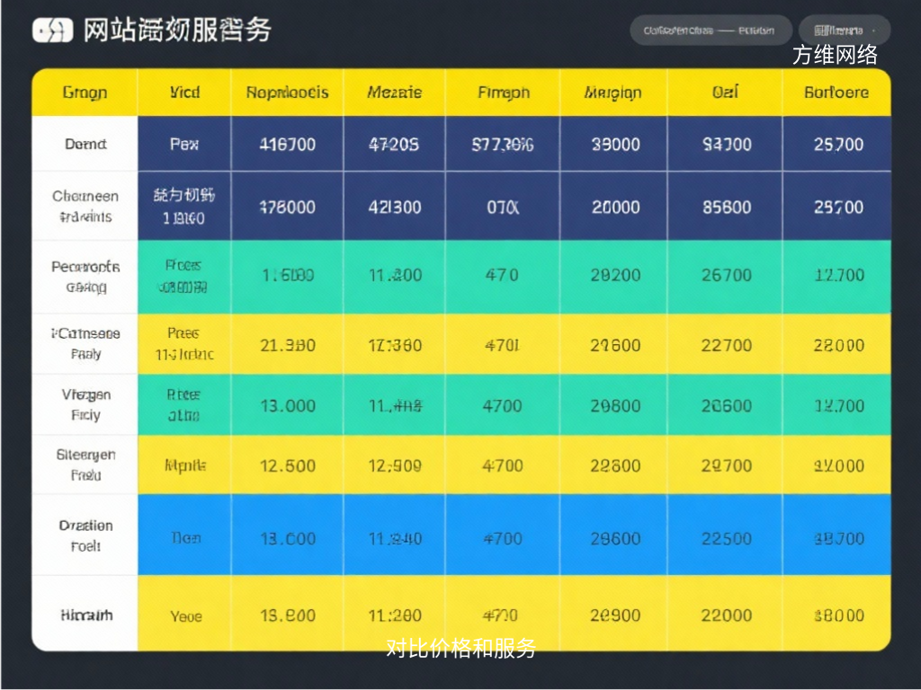 對(duì)比價(jià)格和服務(wù)