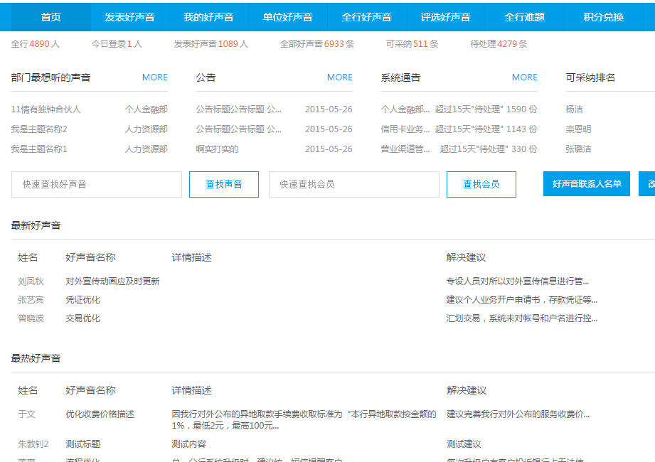 內部意見